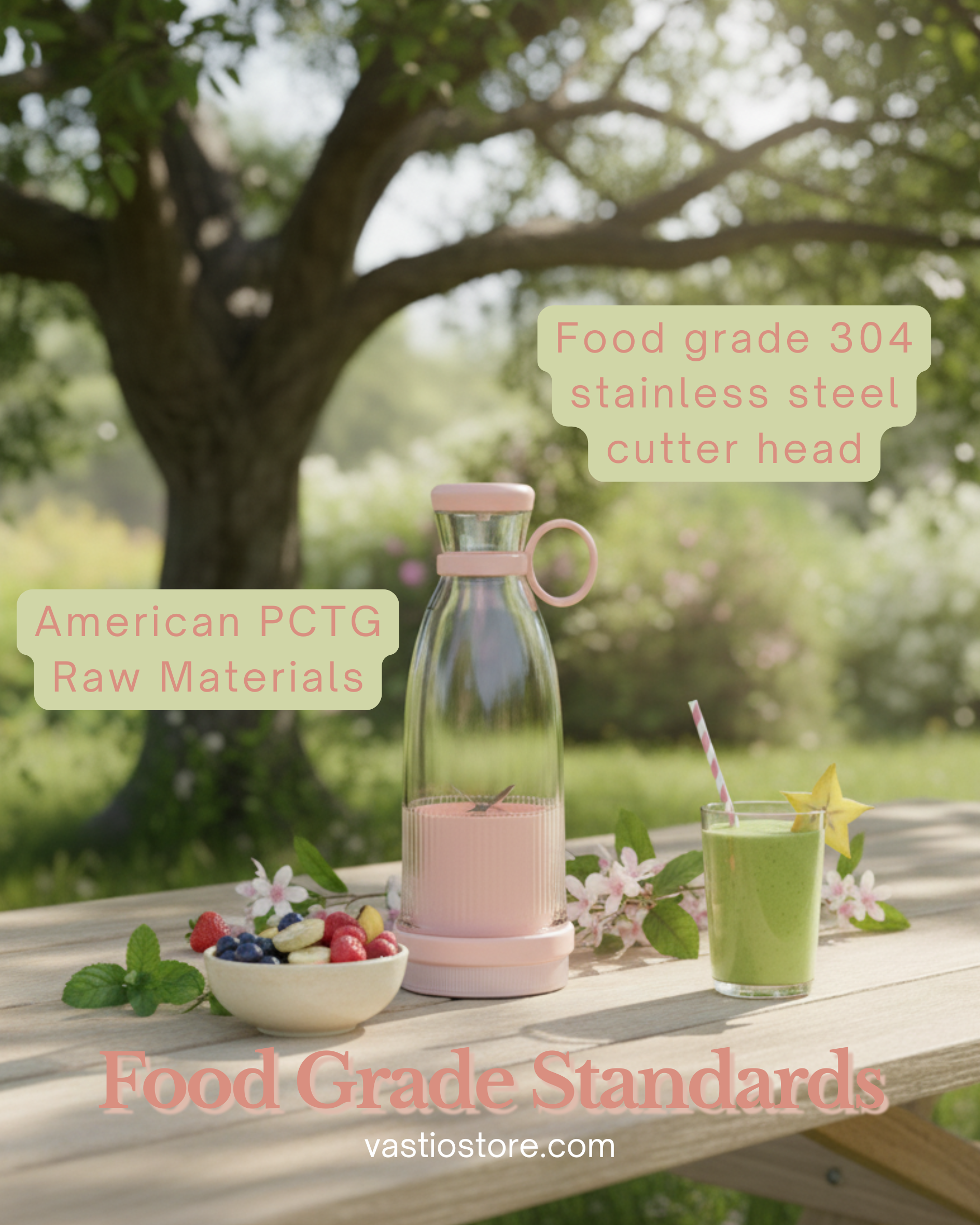 VASTIO ToGo Blender 350 ml – Portable Personal Smoothie Maker